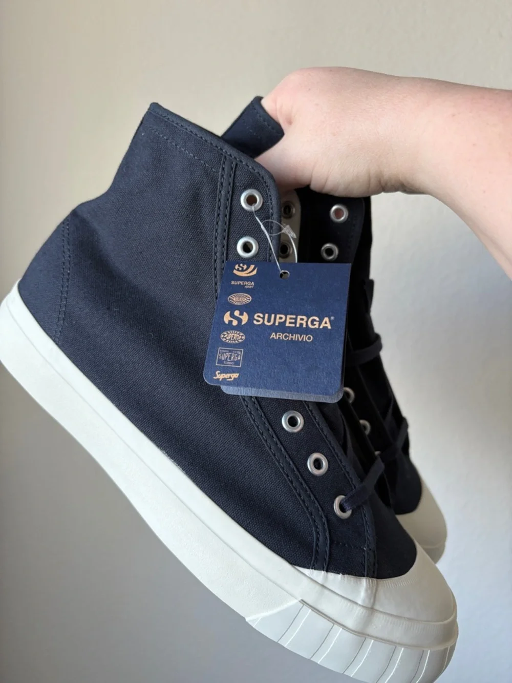 Superga 3192 Campionato Basket sneakers in blue, size 10 M